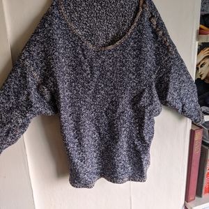 Blue and white sweater